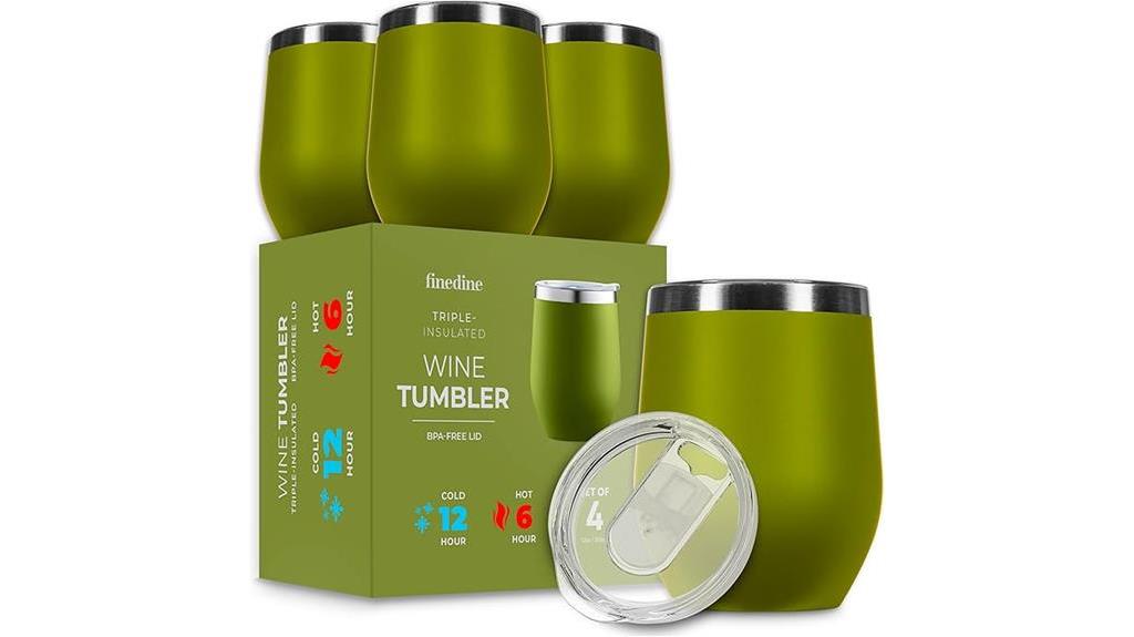 triple insulated wine tumblers