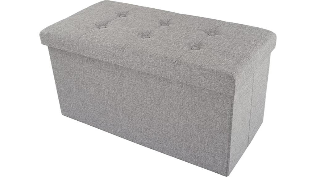 tufted folding storage ottoman