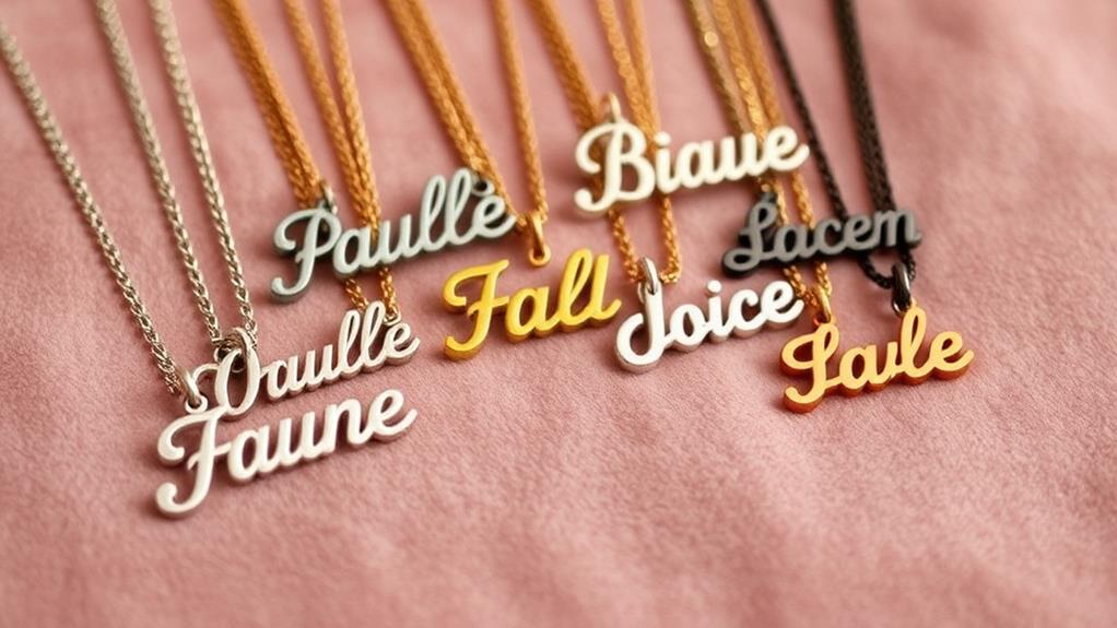 unique personalized name necklaces