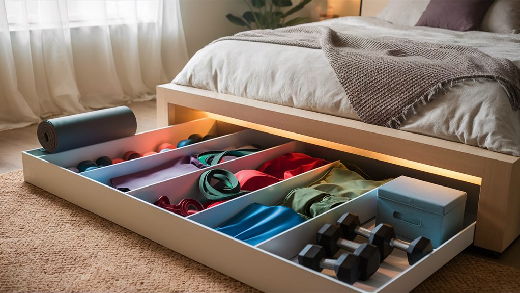 utilizing under bed storage