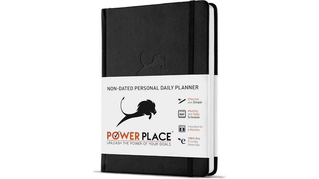 vegan leather undated planner