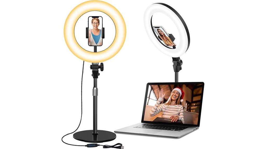 video recording desk light