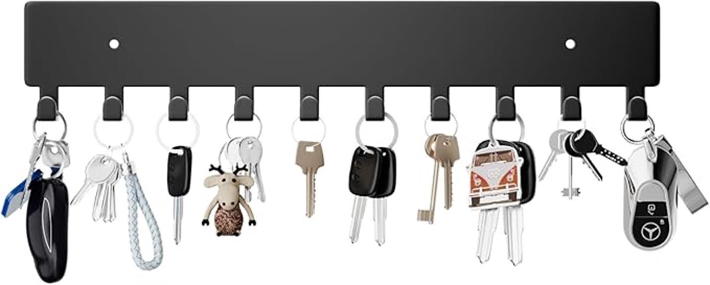 wall mounted key holder hooks