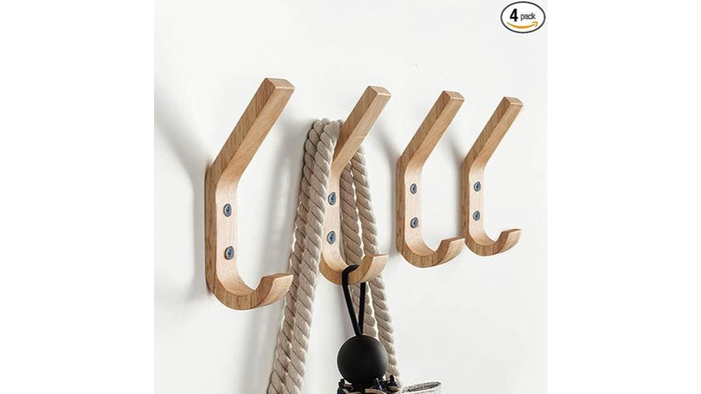 wall mounted wooden coat hooks