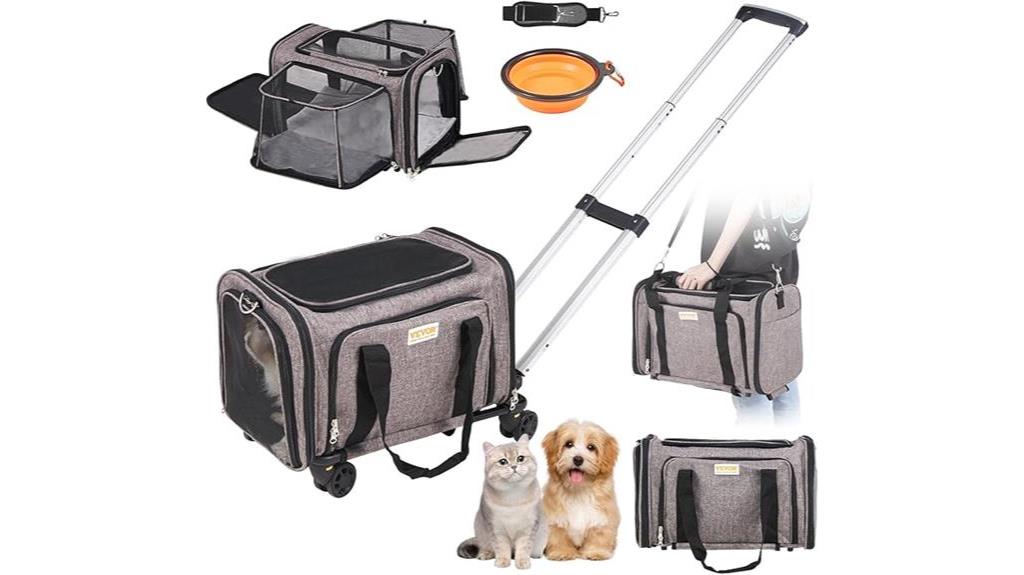 wheeled airline pet carrier