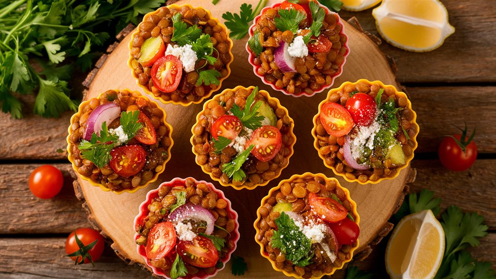 wholesome lentil salad cups