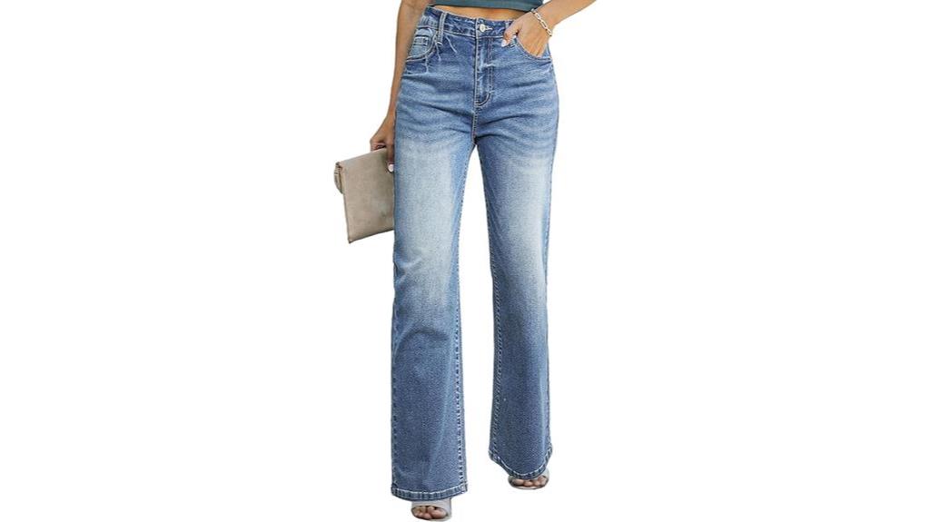 wide leg high waisted jeans