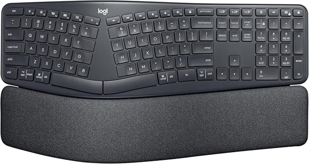 wireless ergonomic qwerty keyboard