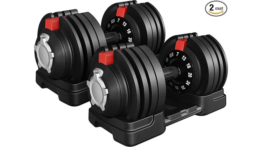 yaheetech adjustable dumbbell set