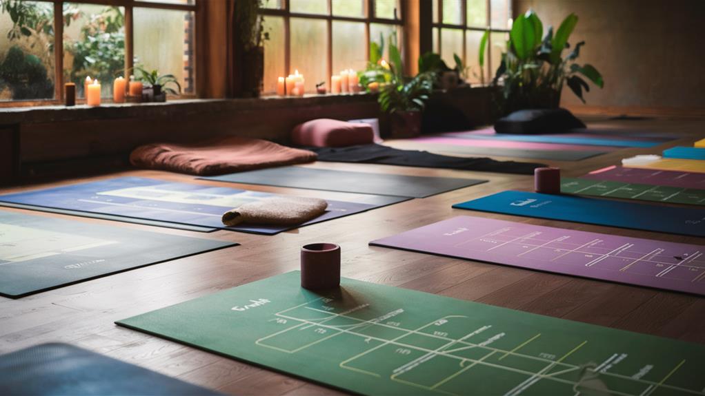 yoga mats with alignment guides